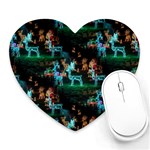 Christmas Lights Heart Mousepad