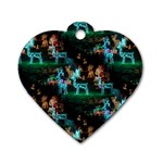 Christmas Lights Dog Tag Heart (One Side)