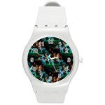 Christmas Lights Round Plastic Sport Watch (M)