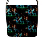 Christmas Lights Flap Closure Messenger Bag (L)