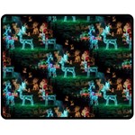 Christmas Lights Double Sided Fleece Blanket (Medium)