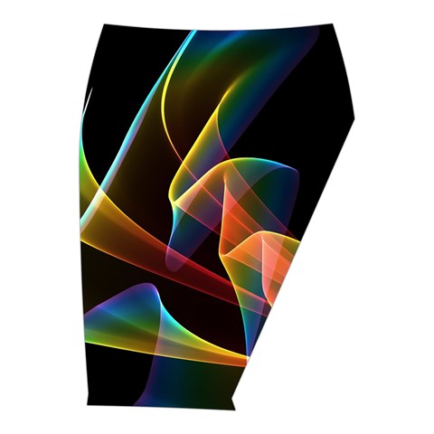 Crystal Rainbow, Abstract Winds Of Love  Midi Wrap Pencil Skirt from ArtsNow.com  Front Right 