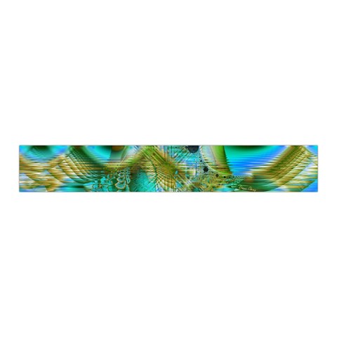 Crystal Gold Peacock, Abstract Mystical Lake Midi Wrap Pencil Skirt from ArtsNow.com Waistband