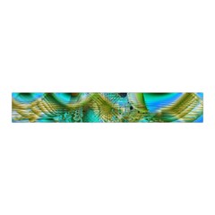 Crystal Gold Peacock, Abstract Mystical Lake Midi Wrap Pencil Skirt from ArtsNow.com Waistband