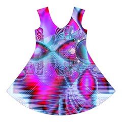 Crystal Northern Lights Palace, Abstract Ice  Short Sleeve V Front