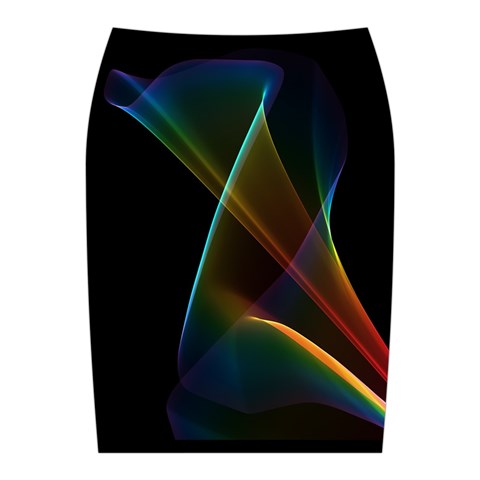 Abstract Rainbow Lily, Colorful Mystical Flower  Midi Wrap Pencil Skirt from ArtsNow.com Back