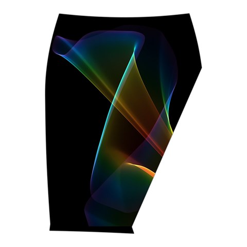 Abstract Rainbow Lily, Colorful Mystical Flower  Midi Wrap Pencil Skirt from ArtsNow.com  Front Right 