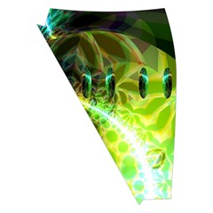 Dawn Of Time, Abstract Lime & Gold Emerge Midi Wrap Pencil Skirt from ArtsNow.com Front Left