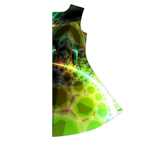 Dawn Of Time, Abstract Lime & Gold Emerge Short Sleeve V Back Right