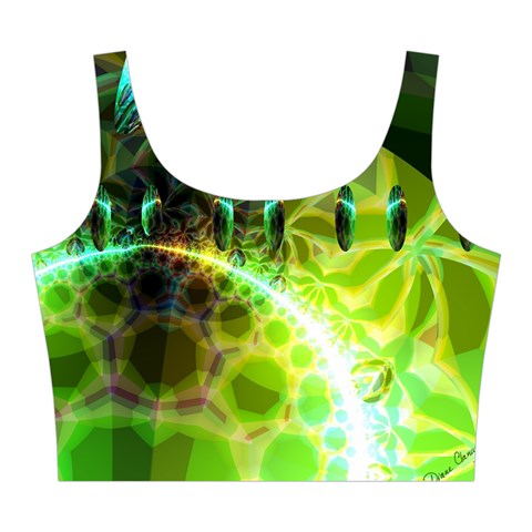 Dawn Of Time, Abstract Lime & Gold Emerge Midi Sleeveless Dress from ArtsNow.com Top Back