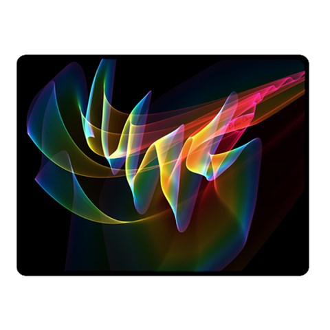 Northern Lights, Abstract Rainbow Aurora Double Sided Fleece Blanket (Small)  from ArtsNow.com 45 x34  Blanket Front