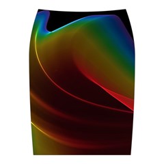 Liquid Rainbow, Abstract Wave Of Cosmic Energy  Midi Wrap Pencil Skirt from ArtsNow.com Back