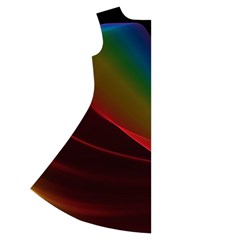 Liquid Rainbow, Abstract Wave Of Cosmic Energy  Short Sleeve V Back Left