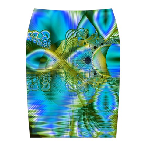 Mystical Spring, Abstract Crystal Renewal Midi Wrap Pencil Skirt from ArtsNow.com Back