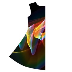 Northern Lights, Abstract Rainbow Aurora Short Sleeve V Back Left