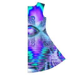 Peacock Crystal Palace Of Dreams, Abstract Short Sleeve V Back Right