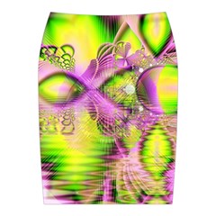 Raspberry Lime Mystical Magical Lake, Abstract  Midi Wrap Pencil Skirt from ArtsNow.com Back