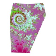 Raspberry Lime Surprise, Abstract Sea Garden  Midi Wrap Pencil Skirt from ArtsNow.com  Front Right 