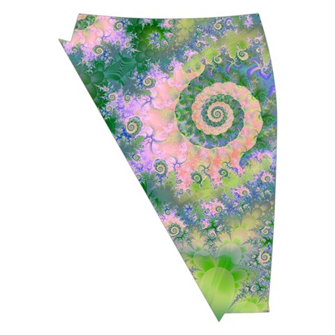 Rose Apple Green Dreams, Abstract Water Garden Midi Wrap Pencil Skirt from ArtsNow.com Front Left