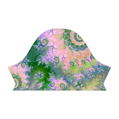 Rose Apple Green Dreams, Abstract Water Garden Short Sleeve V Left Sleeve