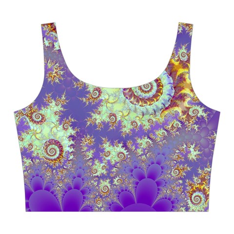 Sea Shell Spiral, Abstract Violet Cyan Stars Midi Sleeveless Dress from ArtsNow.com Top Back