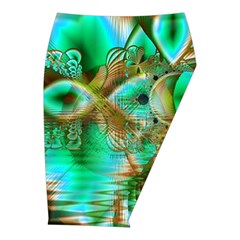 Spring Leaves, Abstract Crystal Flower Garden Midi Wrap Pencil Skirt from ArtsNow.com  Front Right 