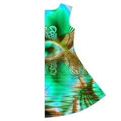 Spring Leaves, Abstract Crystal Flower Garden Short Sleeve V Back Right