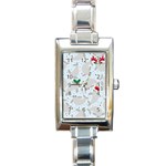 christmas  Manatee Rectangle Italian Charm Watch