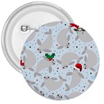 christmas  Manatee 3  Button