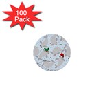 christmas  Manatee 1  Mini Button (100 pack) 