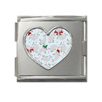 christmas  Manatee Mega Link Heart Italian Charm (18mm)