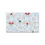 christmas  Manatee Sticker (Rectangular)