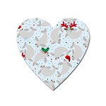 christmas  Manatee Magnet (Heart)