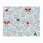 christmas  Manatee Small Glasses Cloth (2 Sides)