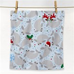 christmas  Manatee Face Towel