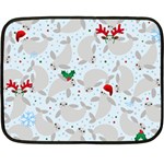 christmas  Manatee Fleece Blanket (Mini)