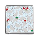 christmas  Manatee Memory Card Reader (Square)