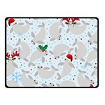 christmas  Manatee Fleece Blanket (Small)