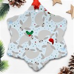 christmas  Manatee Snowflake Ornament (Two Sides)