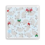 christmas  Manatee Memory Card Reader (Square)