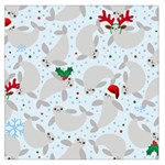 christmas  Manatee Large Satin Scarf (Square)