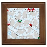 christmas  Manatee Framed Tile