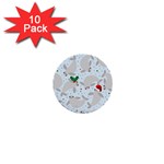 christmas  Manatee 1  Mini Button (10 pack) 