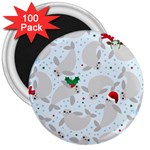 christmas  Manatee 3  Magnet (100 pack)