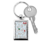 christmas  Manatee Key Chain (Rectangle)