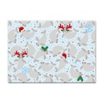 christmas  Manatee Sticker A4 (10 pack)