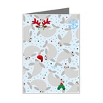 christmas  Manatee Mini Greeting Card