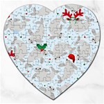 christmas  Manatee Jigsaw Puzzle (Heart)