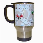 christmas  Manatee Travel Mug (White)