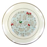 christmas  Manatee Porcelain Plate